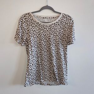 J. Crew Leopard Print Crew Neck T-shirt